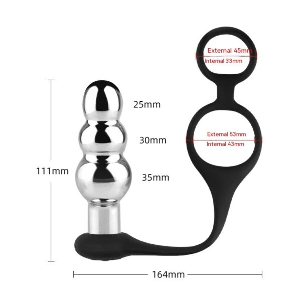 Thread Metal Remote Control Vibration Sex Toy Butt Plug Sex Toys Men And Women Masturbation Toys - Image 2
