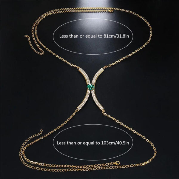 Fashion Green Gem Chest Plate Ladies - Image 10