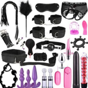 Nylon Ribbon Set Mouth Plug Whip Finger Sleeve Vibrating Rod Plug Thong Silicone Bead