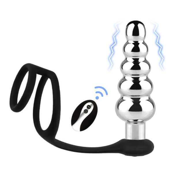 Thread Metal Remote Control Vibration Sex Toy Butt Plug Sex Toys Men And Women Masturbation Toys - Image 9