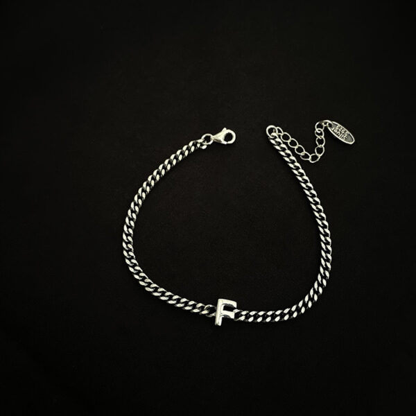 Sterling Silver 26 English Letter Bracelet/Anklet Female Minority - Image 10