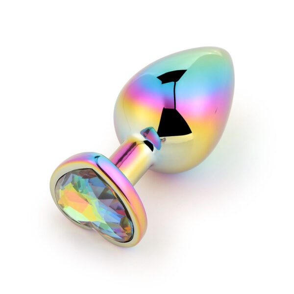 Colorful Heart-shaped Metal Butt Plug Set Sexy Toys - Image 3