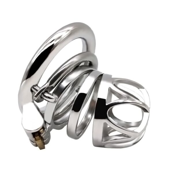 New Men's Stainless Steel Anti-release Ring Penis Lock