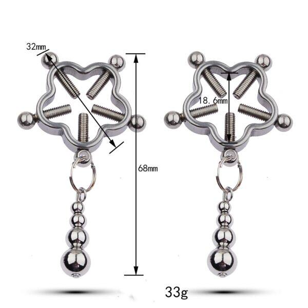 Metal Toys Silver Nipple Clamp Crab Butterfly Clip Pendant Silver Calabash Pendent - Image 8