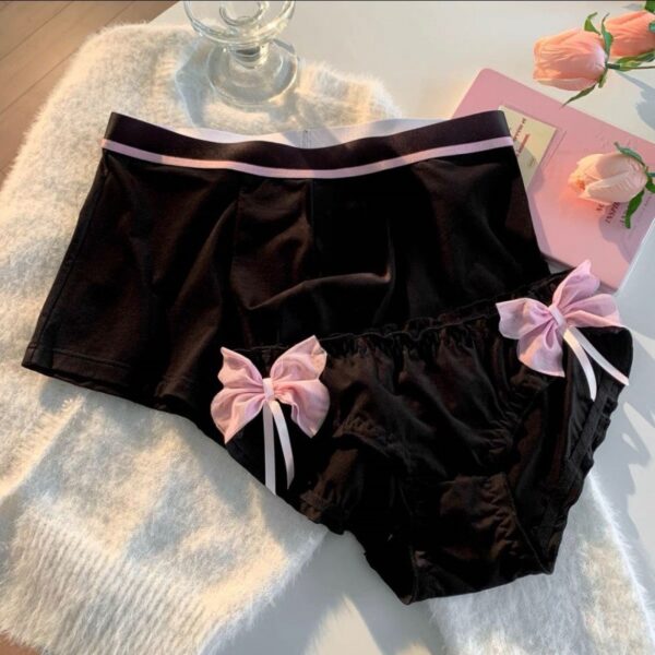 Black Triangle Flat Couple Underwear - Image 3