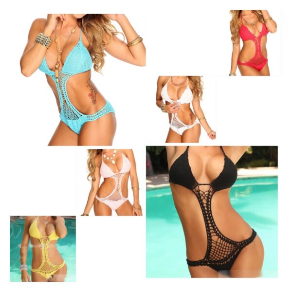 Hand hook one-piece swimsuit