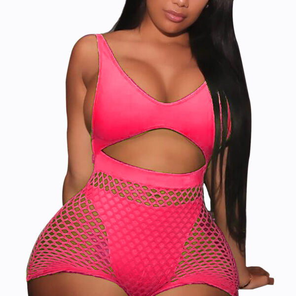 Hollow mesh women's one-piece swimsuit - Image 4