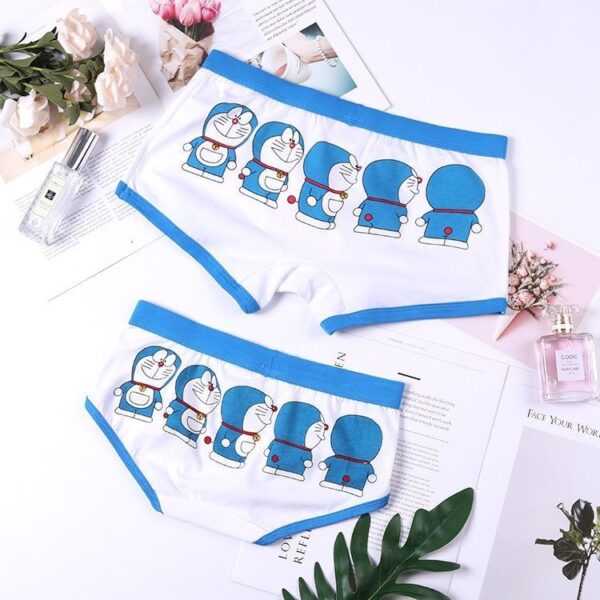 Couple Underwear Combed Cotton Cartoon Couple Boxer Pants Men's And Women's Low Waist Cartoon Briefs Couple Underwear Wholesale - Image 5