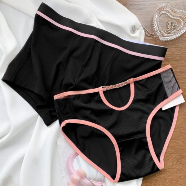 Black Triangle Flat Couple Underwear - Image 7