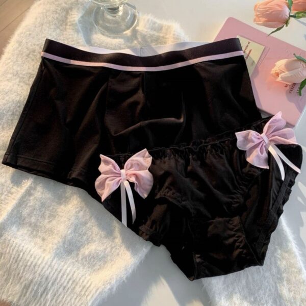 Black Triangle Flat Couple Underwear - Image 6