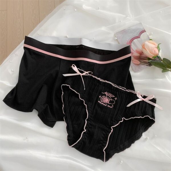 Black Triangle Flat Couple Underwear - Image 2