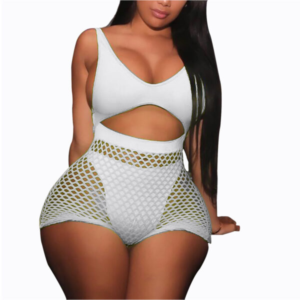 Hollow mesh women's one-piece swimsuit - Image 3