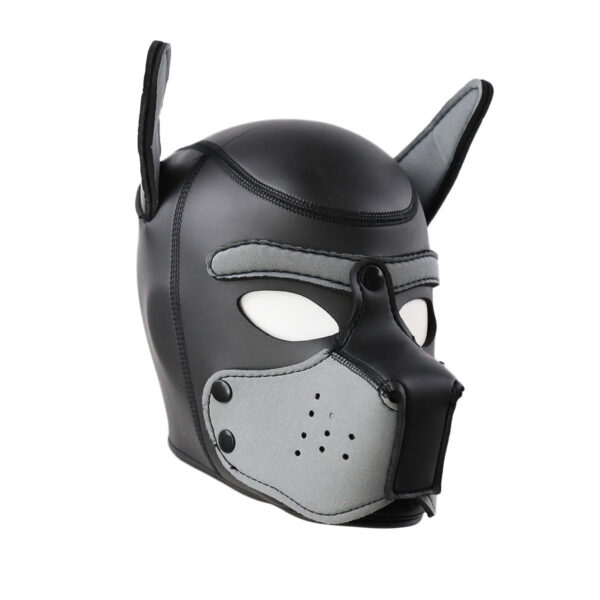 Black rubber sponge training dog headgear stage performance props - Image 2