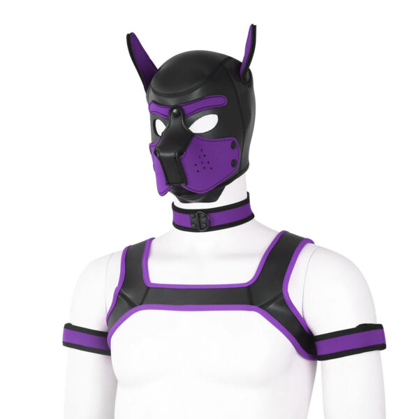 Adult Toy Sponge Dog Headgear Armband Chest Strap Neck Scarf Full Set - Image 6