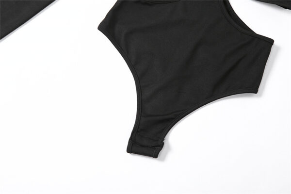 Women's Design Backless Round Neck Long Sleeve Slim Fit T-Shirt Women - Image 2