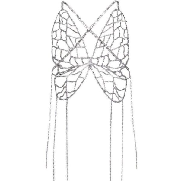 Tassel Body Niche Design Butterfly Chest Chain - Image 3
