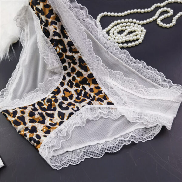Panther And Horse Pattern Couple Underwear Ice Silk Mesh Semi-transparent Shorts - Image 4