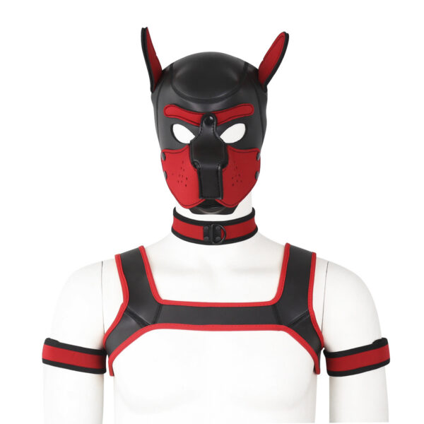 Adult Toy Sponge Dog Headgear Armband Chest Strap Neck Scarf Full Set