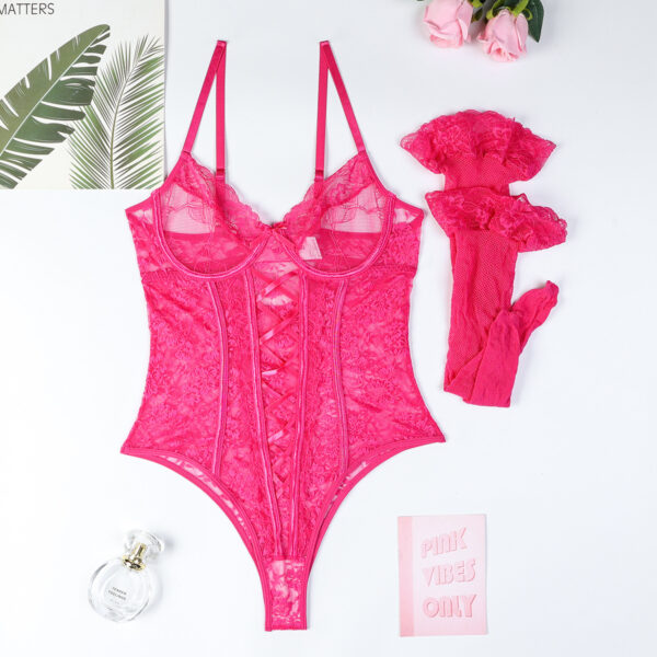 Women's Fashion Lace Splicing Sling Jumpsuit - Image 2