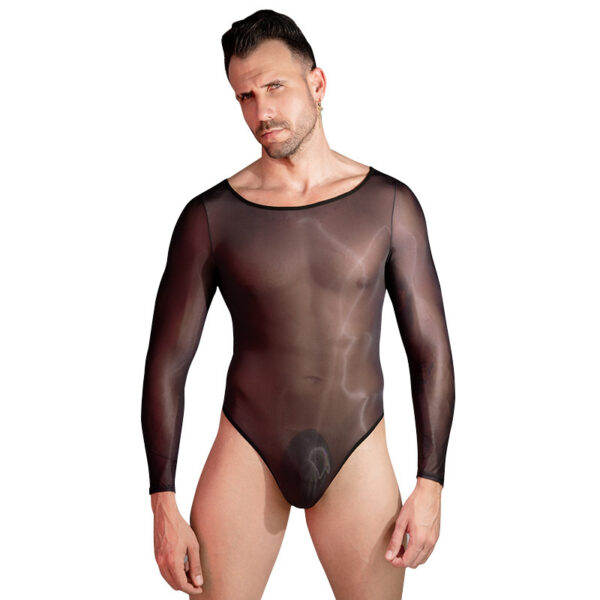 Breathable Tight High Elastic Sexy Long Sleeve Triangle Men's Sexy One-piece - Image 4