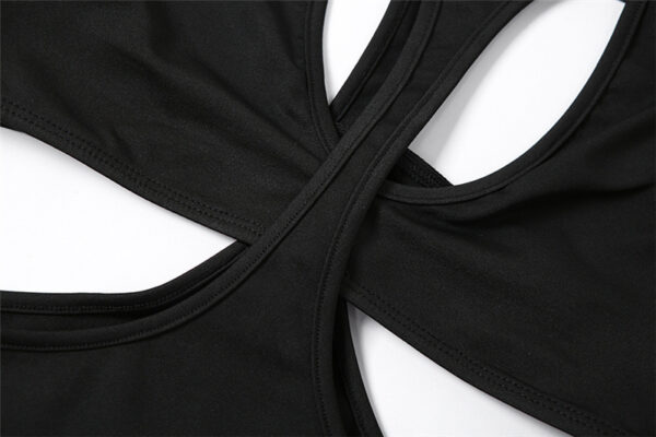 Women's Design Backless Round Neck Long Sleeve Slim Fit T-Shirt Women - Image 3