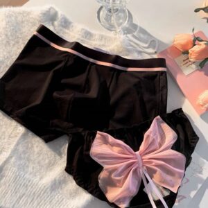 Black Triangle Flat Couple Underwear