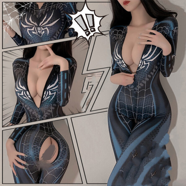 Women's Fashion Casual Double Zipper Bodysuit - Image 4