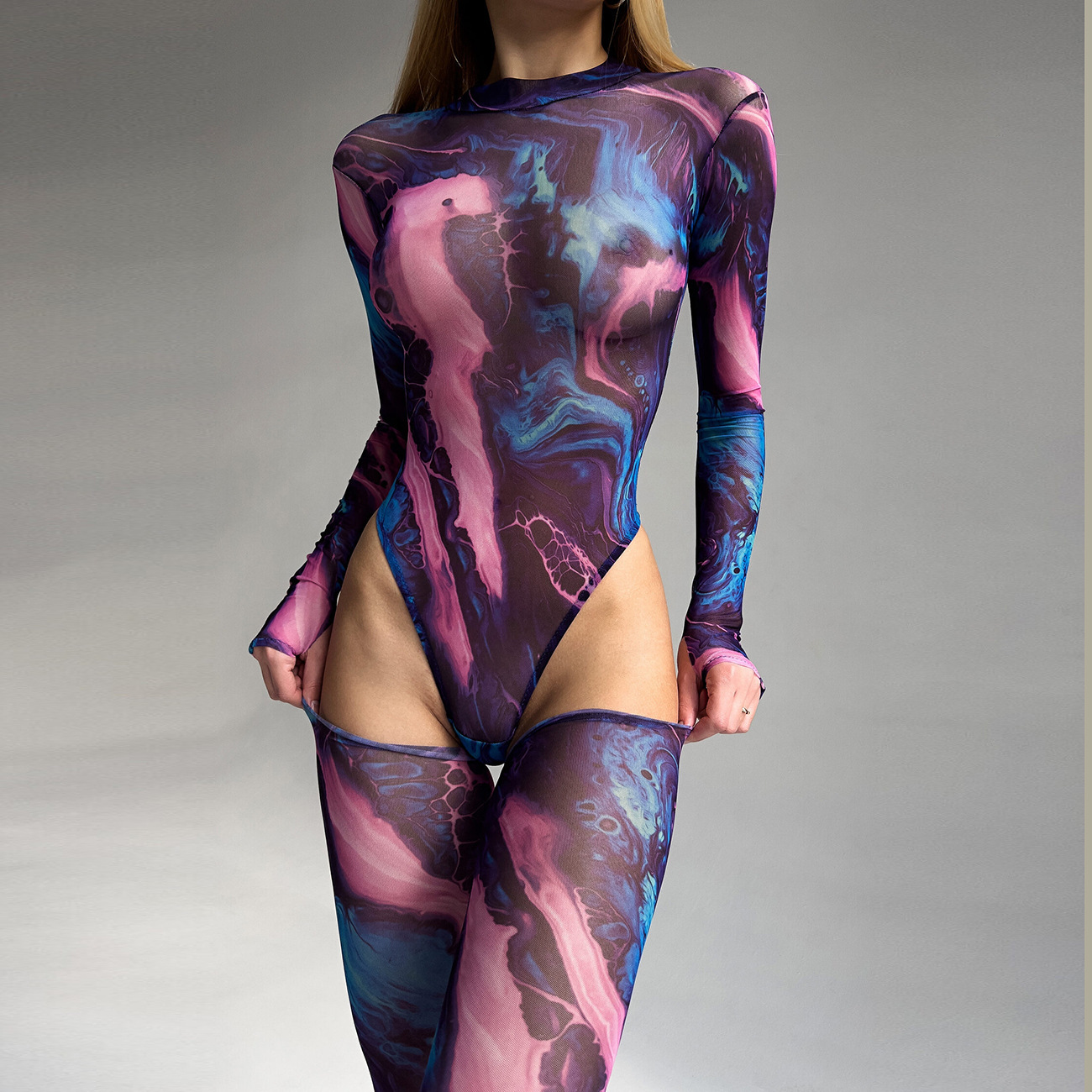 Tie-dye Underwear Jumpsuit Tight Outer Wear - Image 6