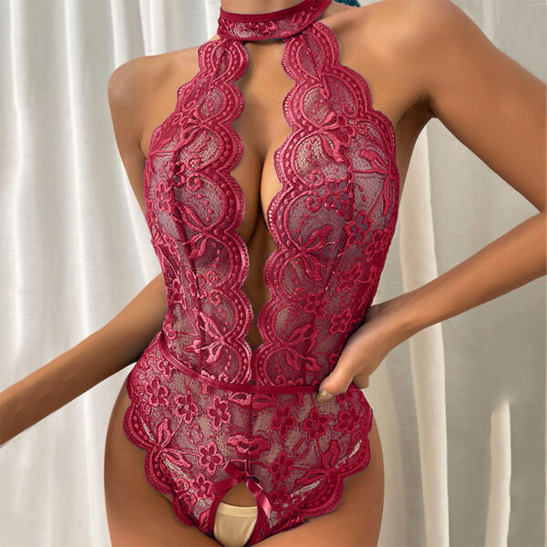 Lingerie Lace Sling Bodysuit Large Size Pajamas - Image 9