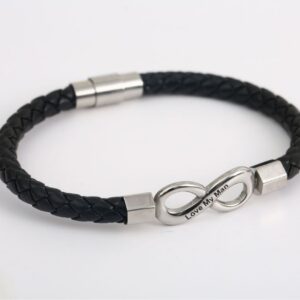 Bracelet 8 Words Infinite Symbol Stainless Steel