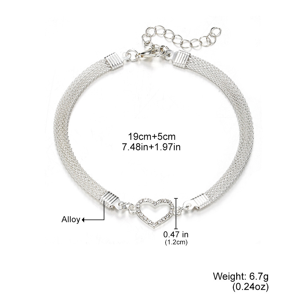 Beach Diamond-embedded Heart 8-word Infinite Symbol Butterfly Bracelet - Image 4