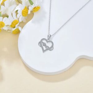 Heart-shaped Infinite Love Female Romantic Fashion 8-word Love Necklace