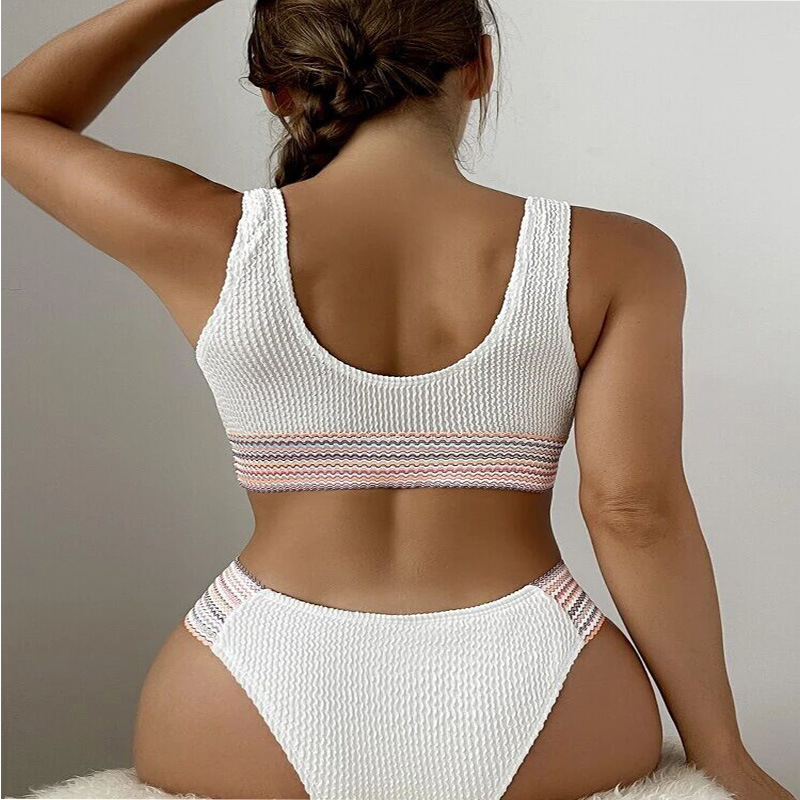 Sports Youth Women's Sports Two-piece Swimsuit Beauty Back White Swimsuit - Image 7